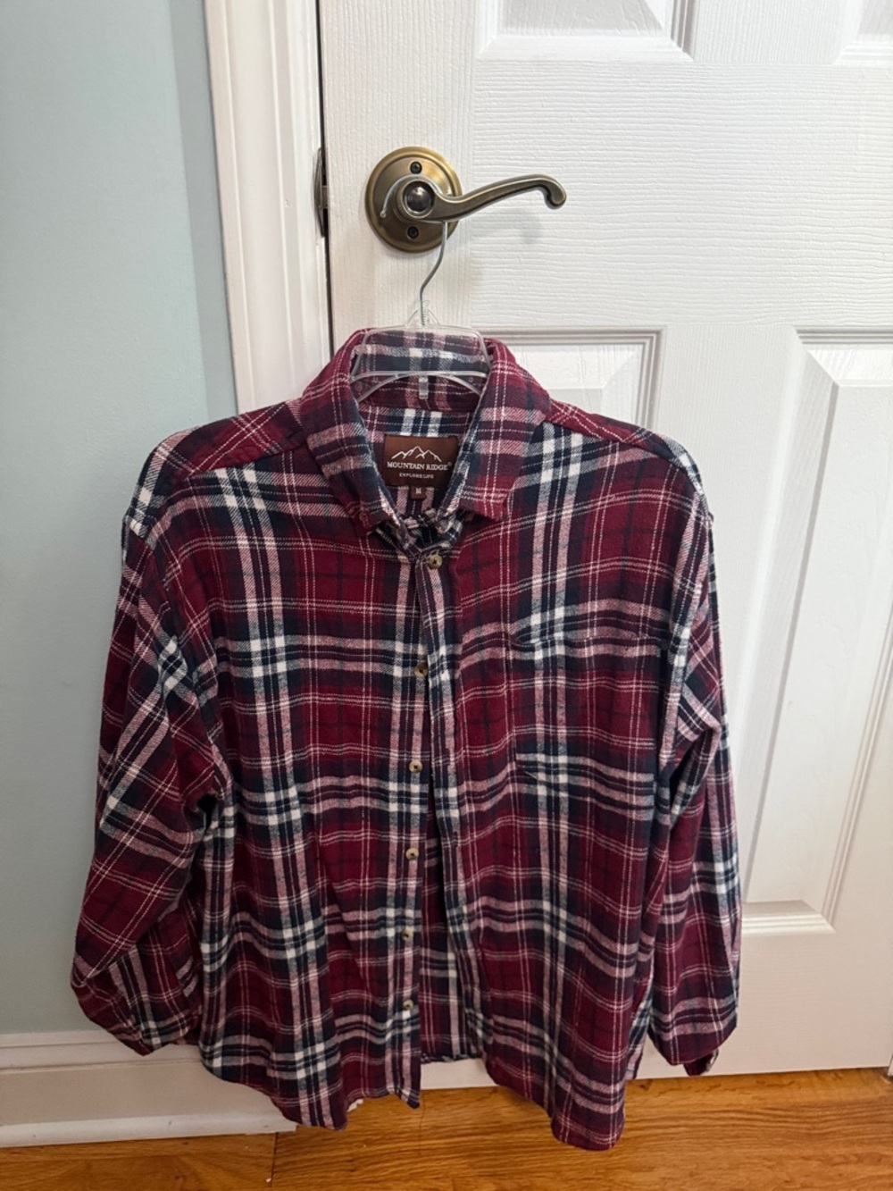 Mountain Ridge Men's Red Plaid Flannel Shirt